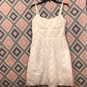 White B.Smart spaghetti strapped cotton dress